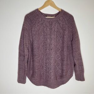 Simply Vera Vera Wang | Dusty Mauve Cable Knit Sweater | Large